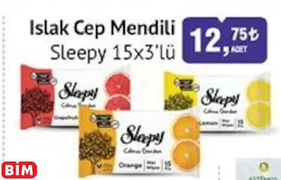 SLEEPY  ISLAK CEP MENDİLİ